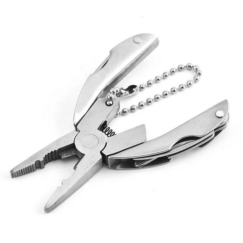 Multi Function Folding Pocket Tool Plier Knife Keychain Screwdriver Promotional Gifts Key Rings