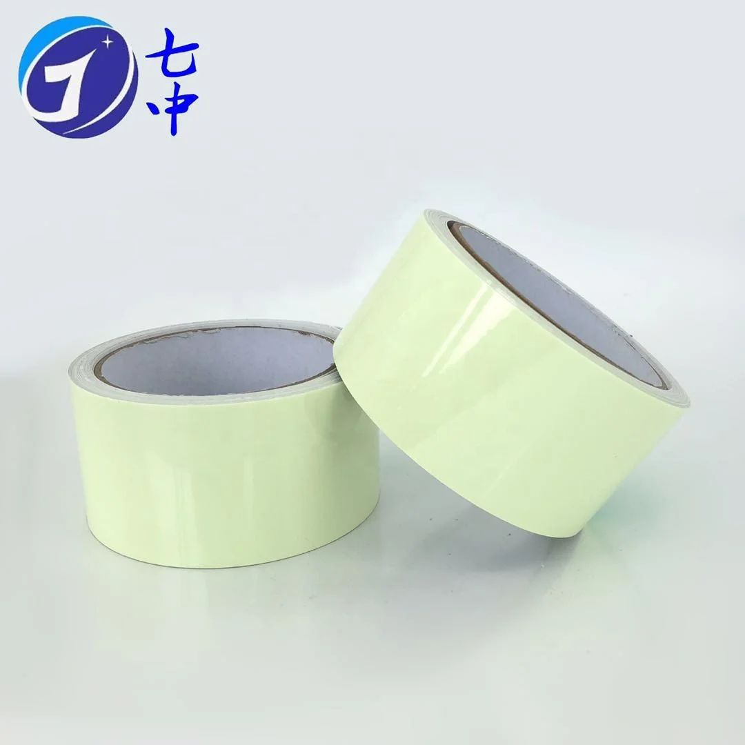 Free Sample Warning luminescent Fluorescent Underwater Wall Sticker PET/PVC Glow In the Dark Reflective Luminous Tape