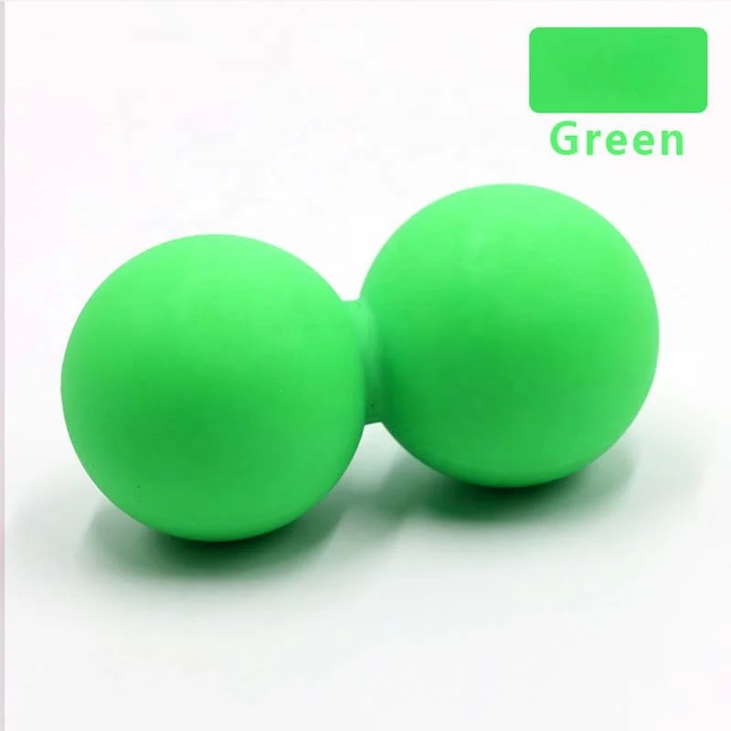 Fitness  Wholesale Yoga Logo Custom Full-Body Solid Silicone Muscle Deep Tissue Lacrosse Double Peanut Hand Massage Ball