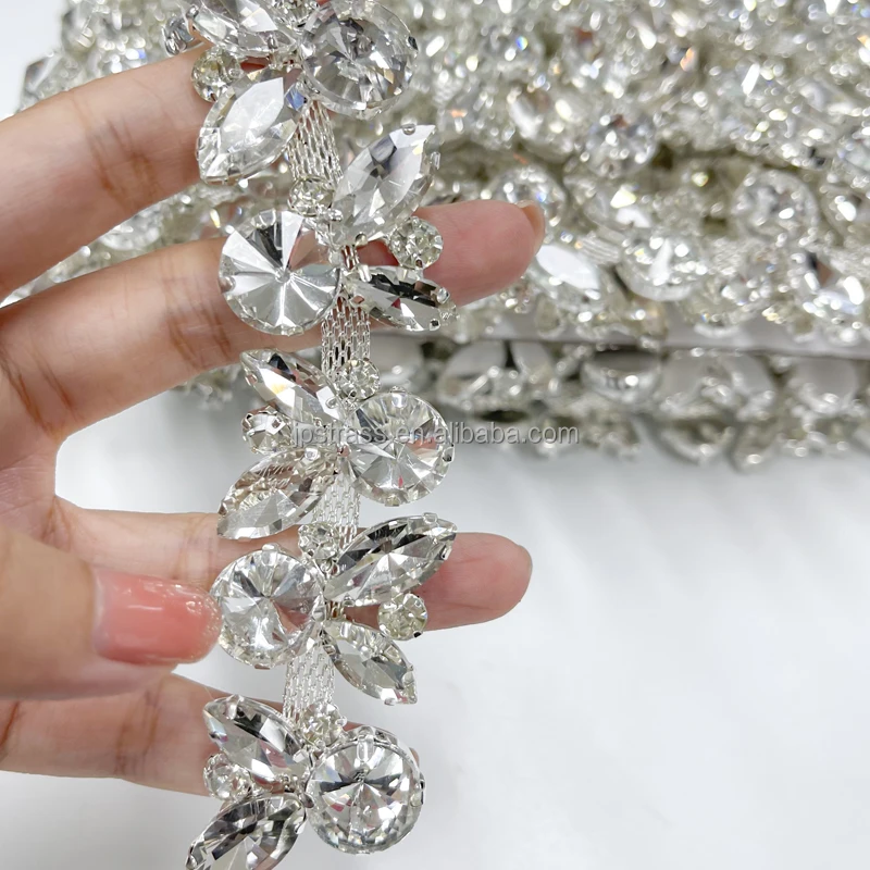 New Design Crystal Stone Trimming Flatback Sew-On Technique Versatile Use Shoes Nail Art Bags Garments Featuring Loose