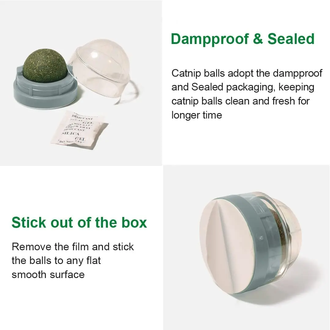 Contain catnip snack lollipop cat toys interactive ball catnip sucker wall ball cat toy with catnip mint