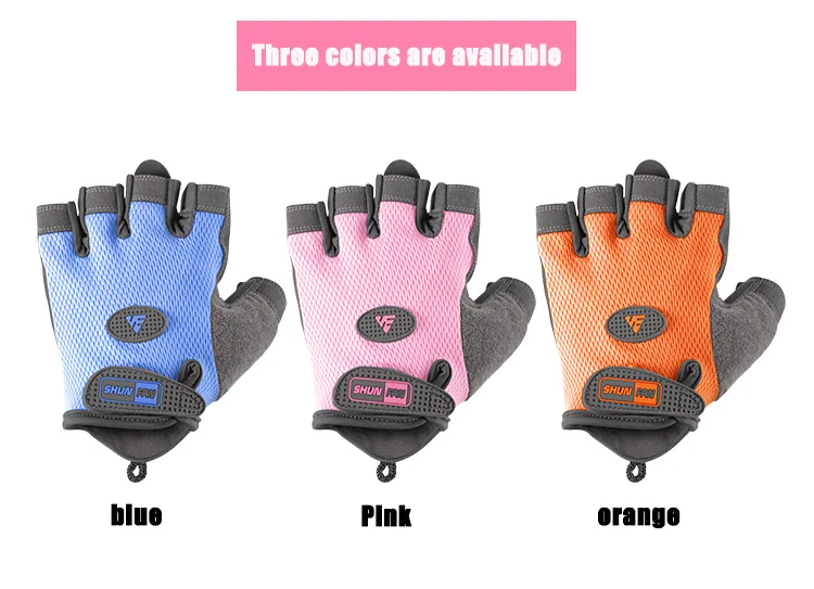 Chinese Supply Soft Half Finger Anti Slip Gloves Outdoor Sports Bicycle Gloves Breathable Gym Gloves Women