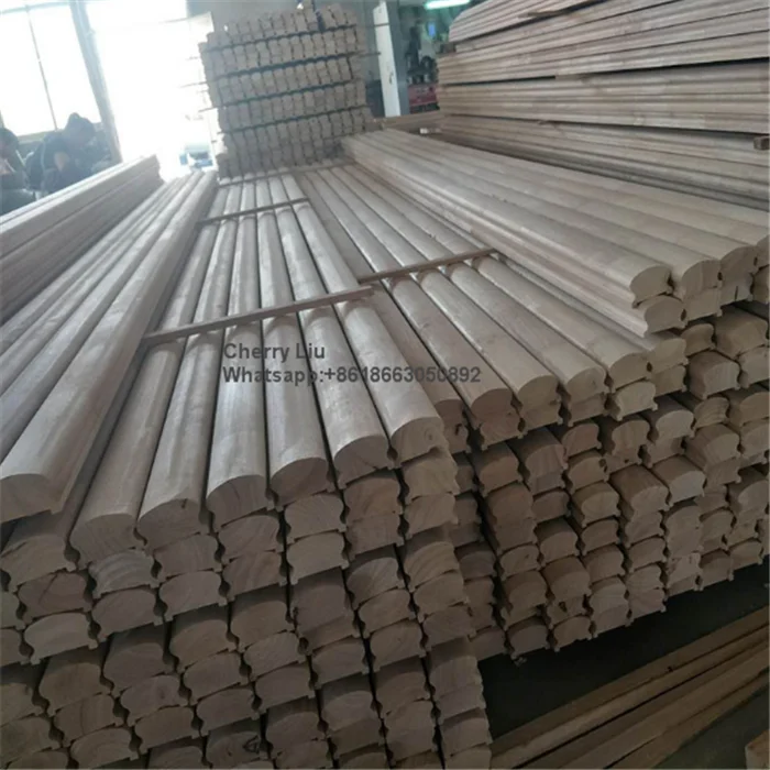 Decorative Wood carved Railing Pillars For Balcony wood stair post wooden baluster for stairs