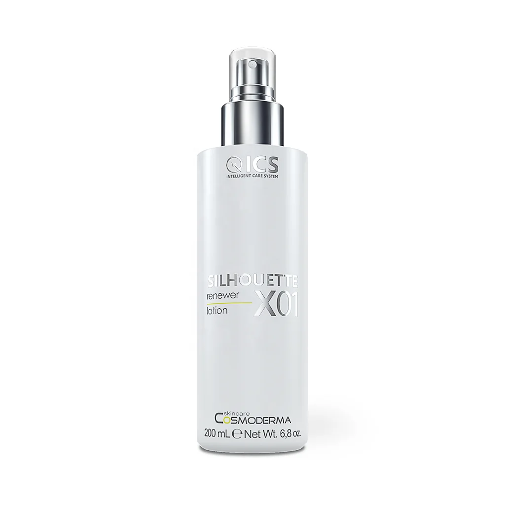 Private label ICS Silhouette X01 Renewer Lotion Cosmoderma skincare 200 ml Made in italy OEM