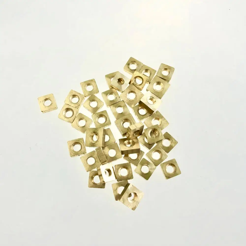 
High quality Brass Copper Thin Square Nut Wholesale Made in China 