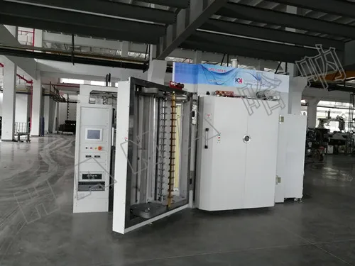 Cosmetic plastic packing vacuum metallizing machine plasma PVD chrome vacuum coating machine UV spray painting line