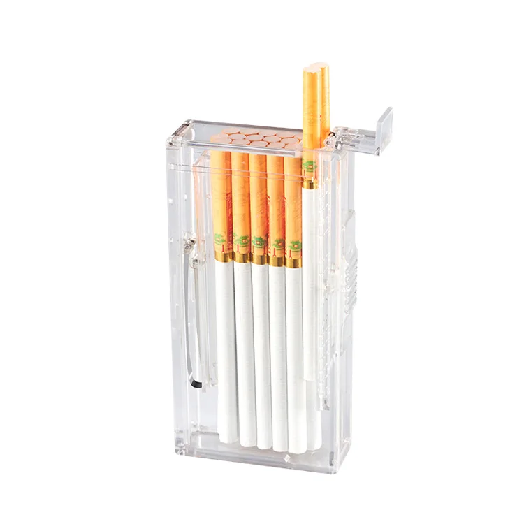 New 20pcs Transparent Plastic Cigarette Case Both Thick and Thin Cigarettes Outdoor Storage Box