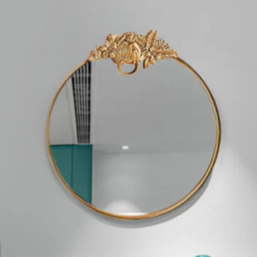 Best Price Large Round Wooden Metal Mirror For Decor Mirror Wall Living Room