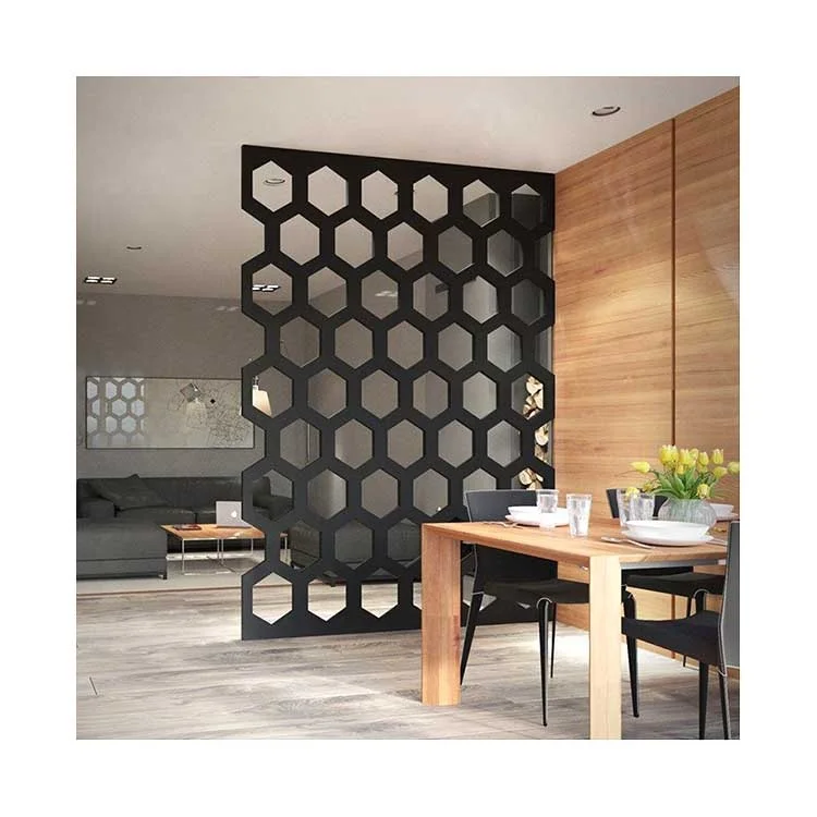Customized Laser Cut Metal Screen Panels Outdoor Decorative Metal Screen Restaurant Partition