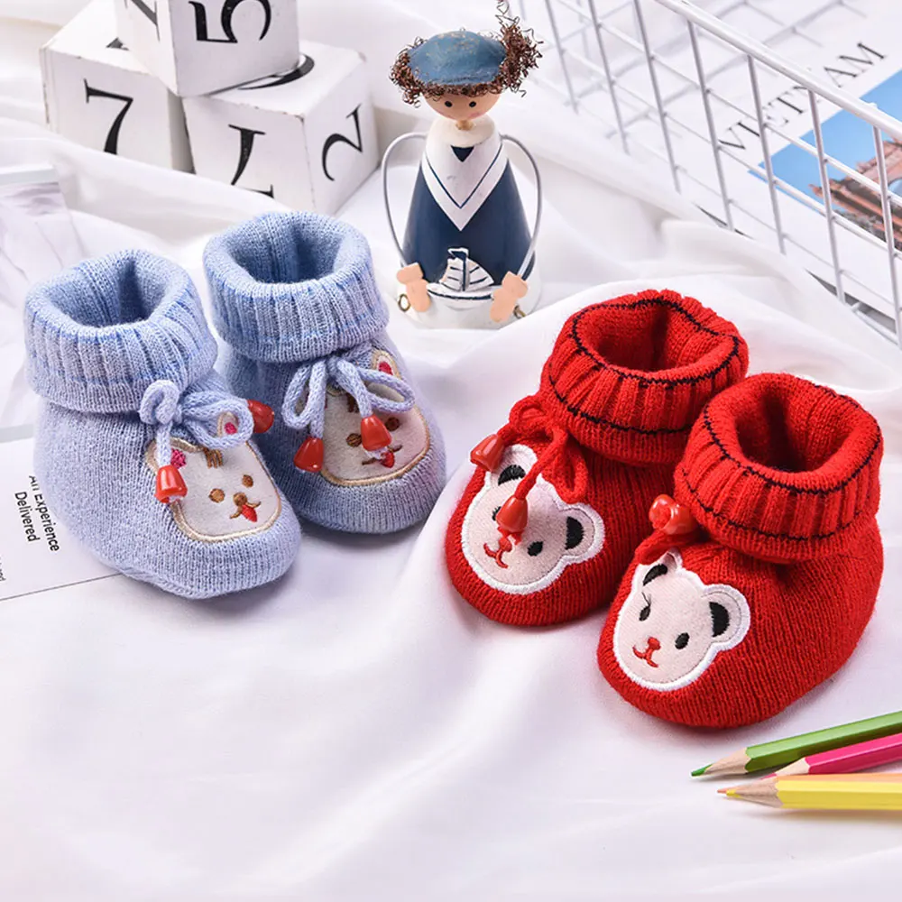 Cute baby knitted soft prewalker shoes newborn crochet shoes for 0-6 months