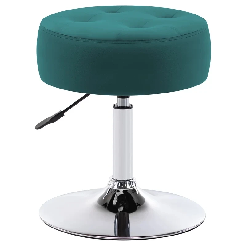 Wholesale Cheap used Fashion Swivel Adjustable Height Velvet Bar Stool Ottoman Foot Chairs Stools