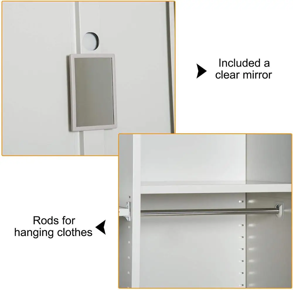 bedroom furniture metal steel locker storage cabinet clothes wardrobe godrej almirah design with price in Amoires and wardrobe