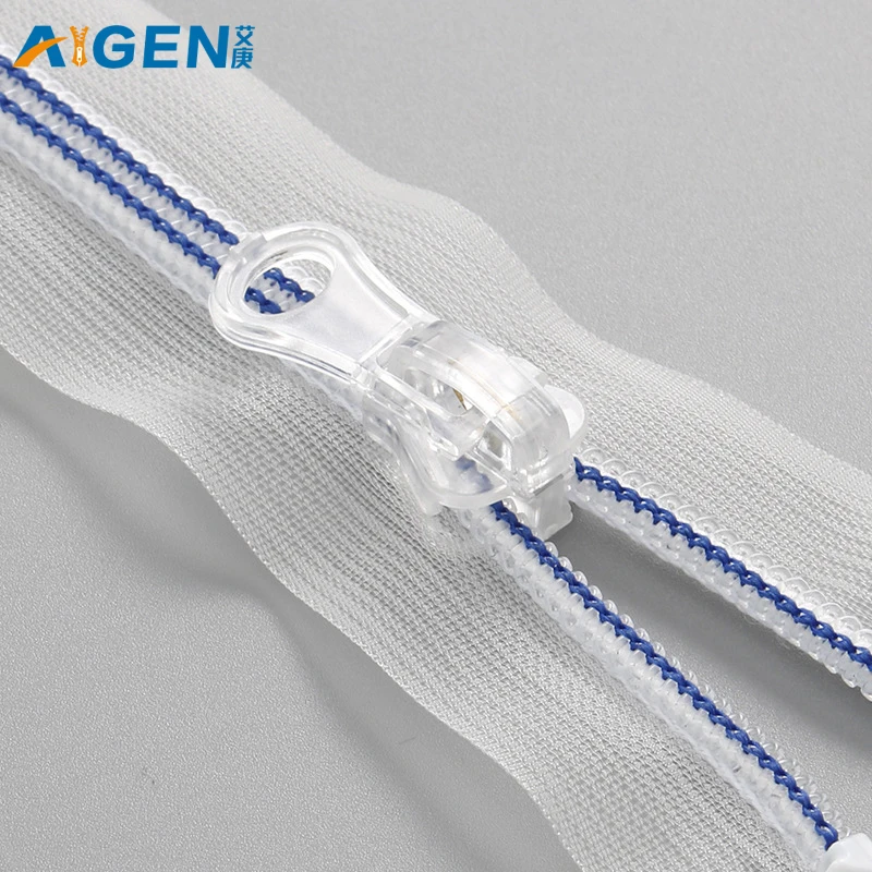 Нейлоновая промышленная поставка AIGEN 5 # прозрачная лента зубчатые ползунки Экологически чистая закрытая молния для сумок