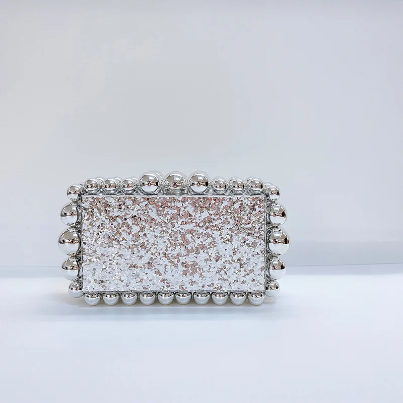 Wholesale Custom New Fashion Acrylic Cloud Plastic Bag Hand Bag Flash Beads Luxury Designer Ladies Bags For Women