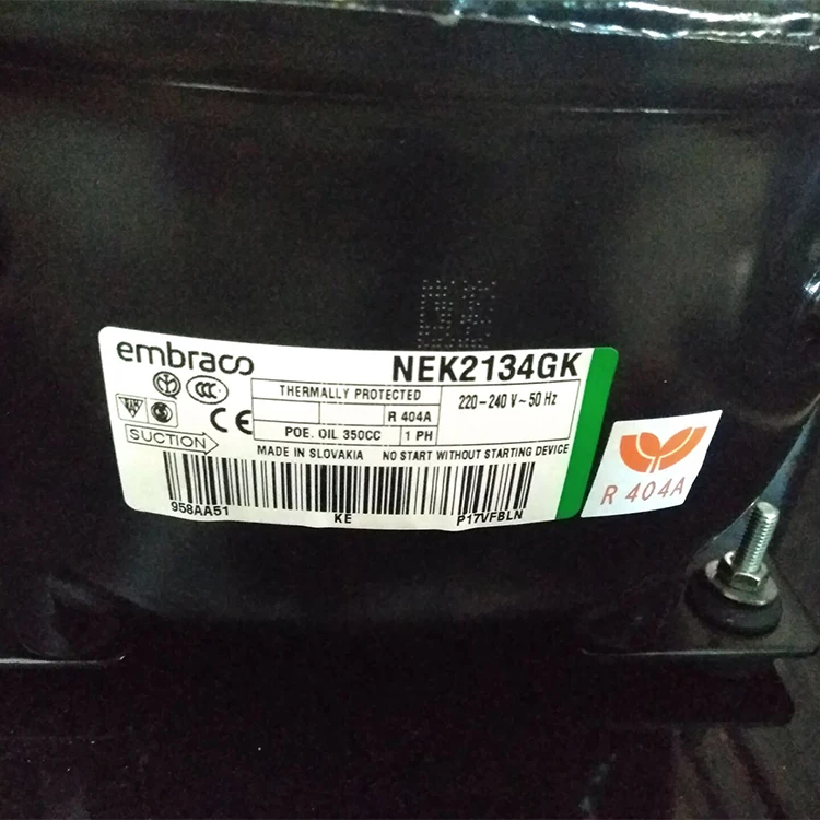 Охлаждающий компрессор на 1/2 л. С. Embraco NEK2134GK R404a
