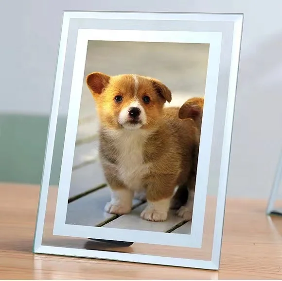 High quality creative 5 inch 6 inch glasses frames business a4 glass Japanese anime characters crystal picture photo frame