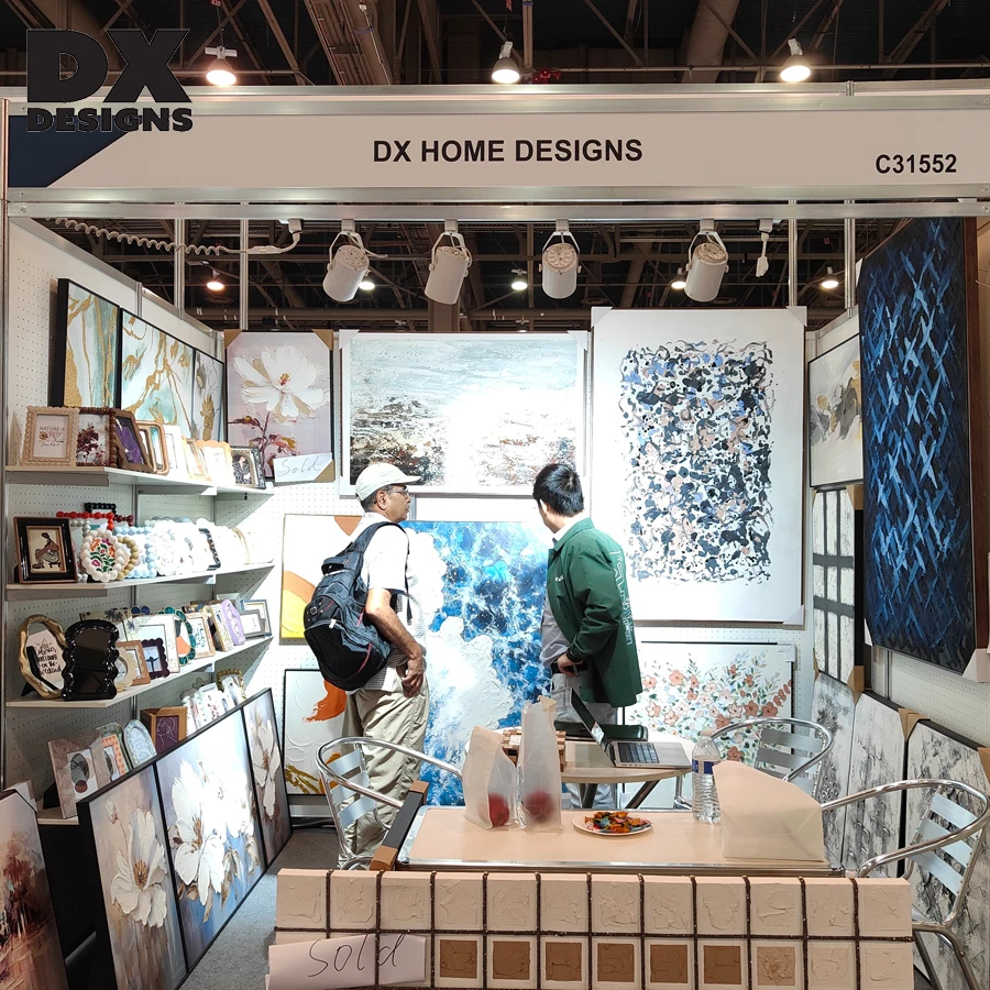 Light Luxury Living Room Vertical Hanging Painting  Pure Hand-Painted Oil Painting  Wall Art