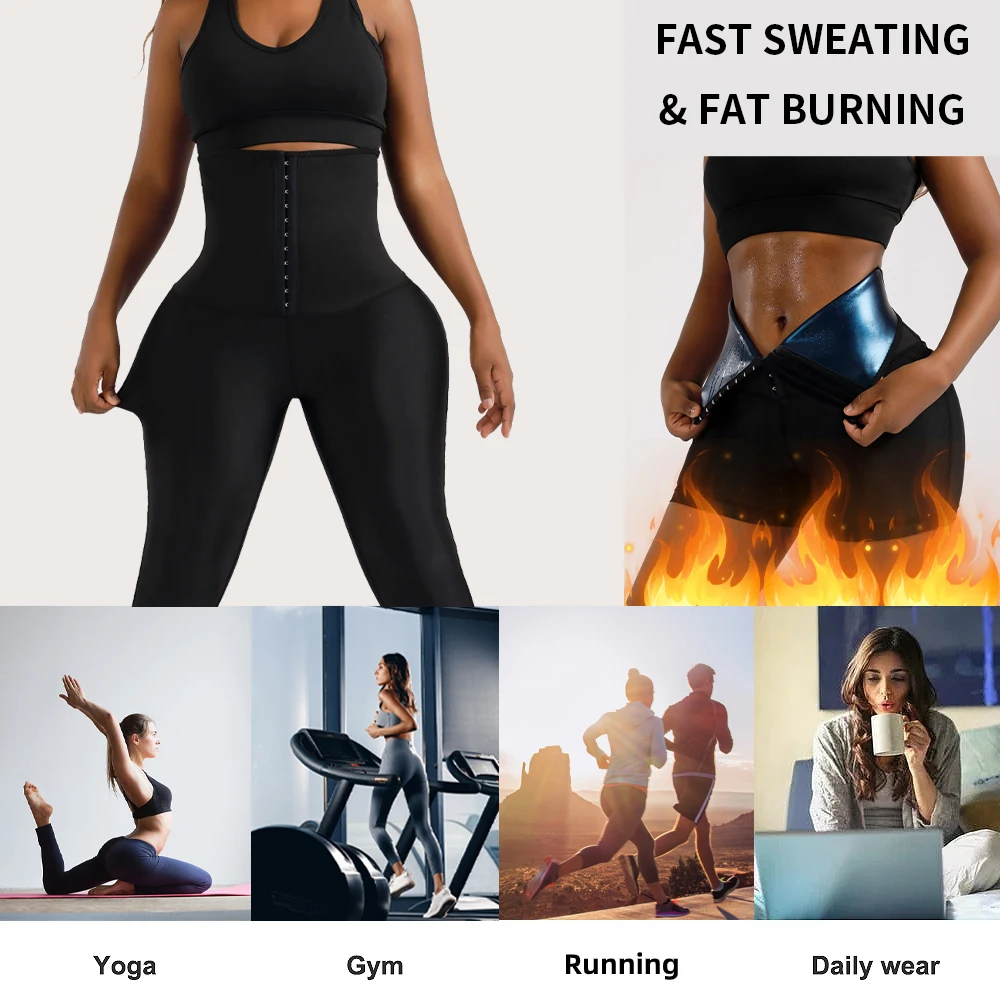 OEM ODM Yoga Slimming sweat shapers sauna leggings shapewear seamless gym tummy control pants