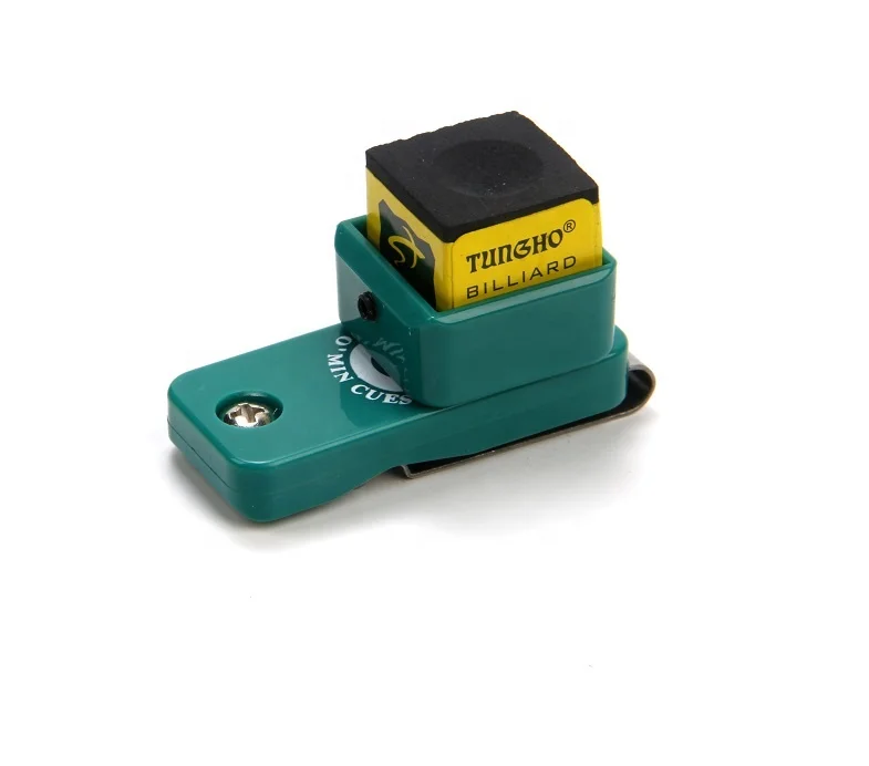 Billiard Magnetic Pool Cue Chalk Holder Snooker Cue Chalk Case Chalk box with Belt Clip