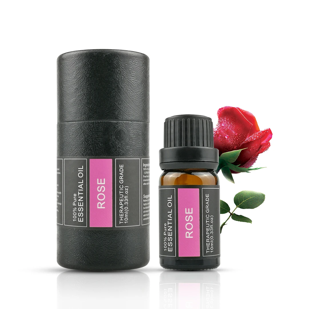 Buyers Factory OEM 100% Organic Bulgarin Rose Aromatherapy Natural Sleep Body Care Aroma Oils Gift Set Essential Oil