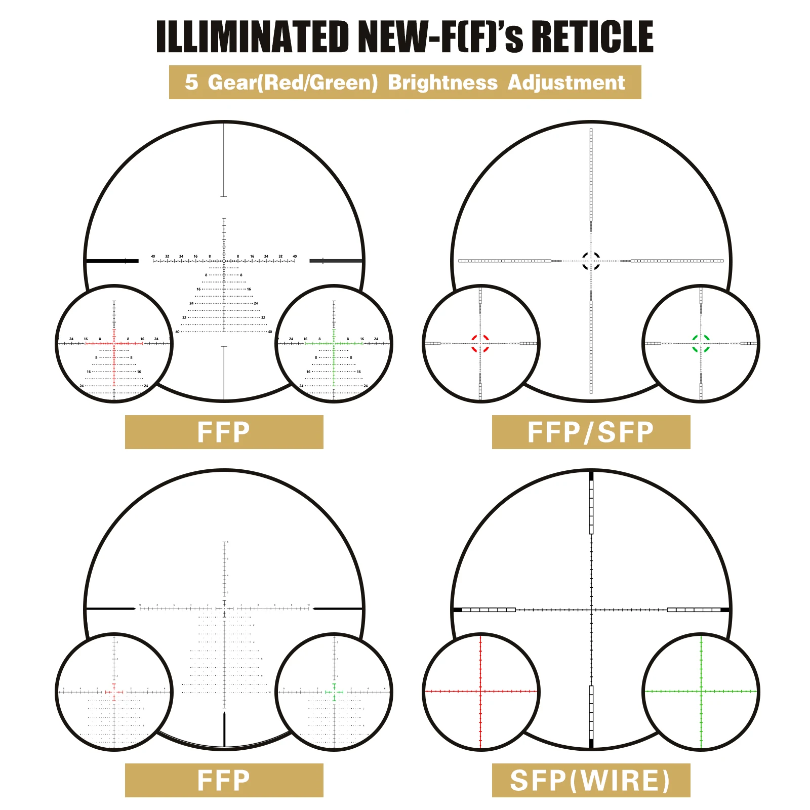 SPINA OPTCIS FMC LPVO SFP 1.2-6x24 30mm Tube Diameter Fogproof Hunting Scope