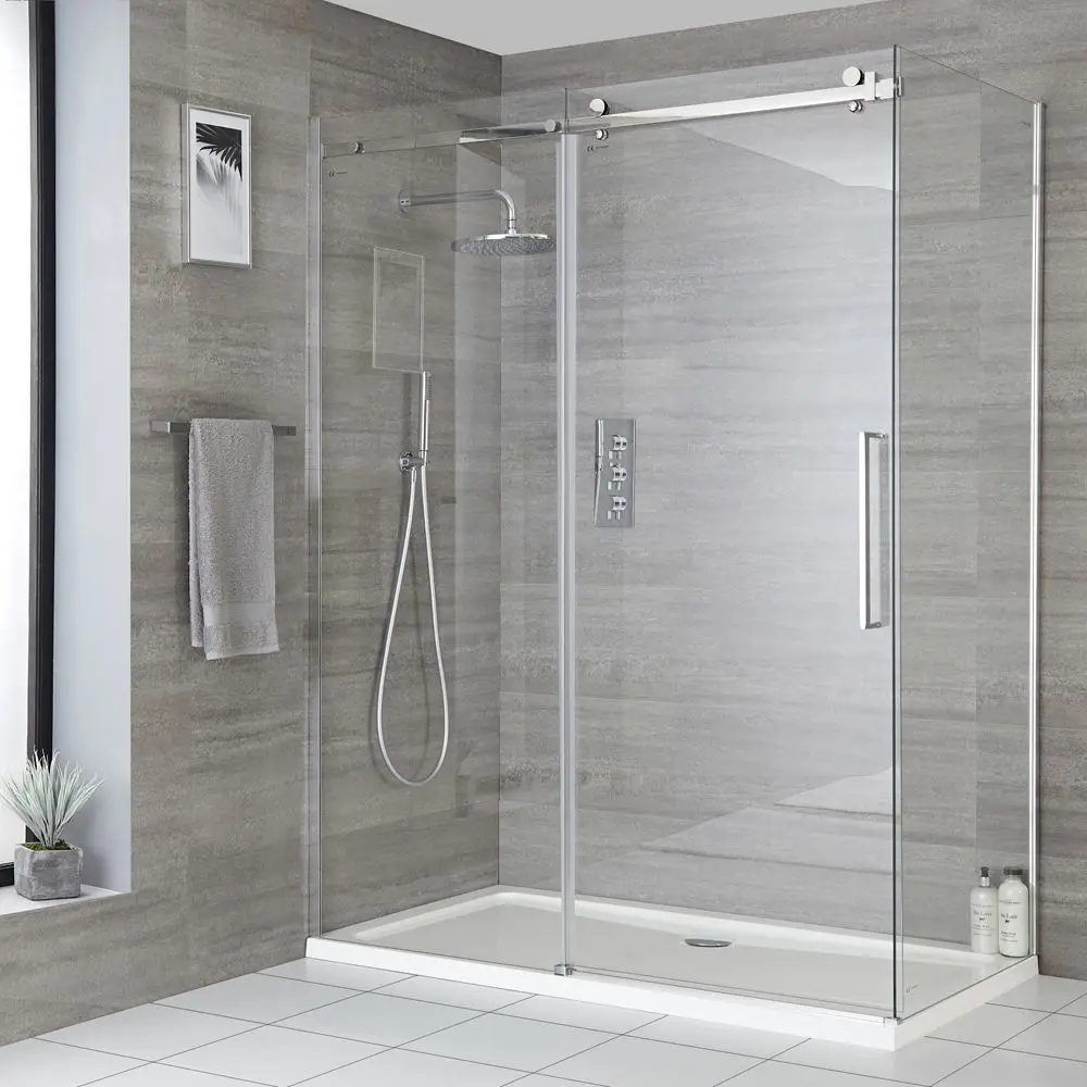 Double Sliding Shower Door Modern Design Decorative Shower Door Glass For Bathroom