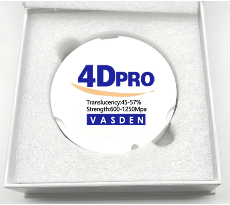 VASDEN 4D PRO Multilayer Zirconia Blocks Dental Lab CAD CAM Crown Restoration Material 16Colors 98MM