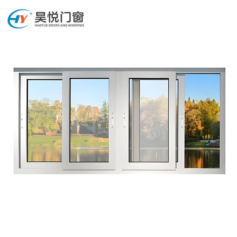 Factory New High Security Small Size PVC Windows Horizontal Double Glazing Basement Window Stainless Steel Louver Sliding Window