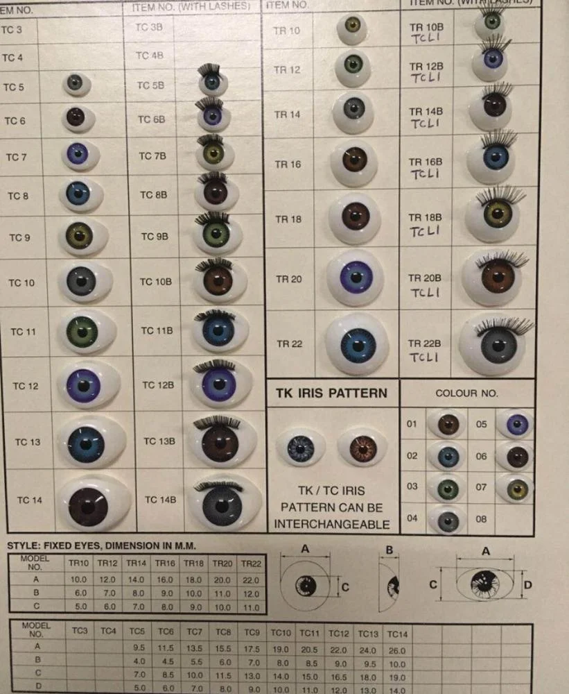 Lashes Dolls Parts Acrylic Olhos Para Boneca Half Eyeballs Eyeball Life Size Realistic Doll Eyes