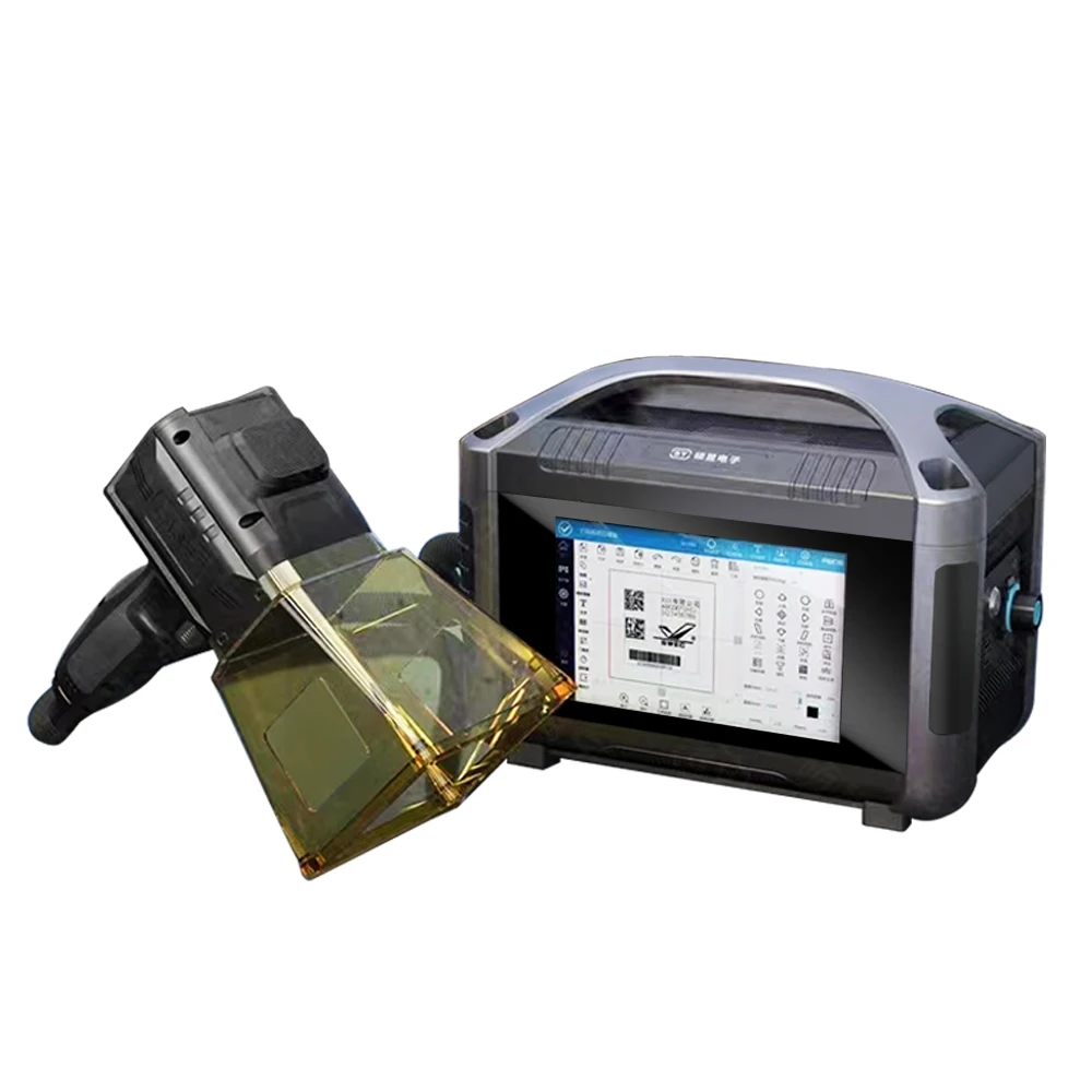 20w 30w Portable Fiber Laser Marking Coding Printer Machine for Metal Qr Barcode Date Logo Batch Series Code