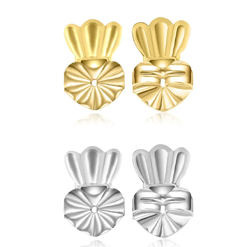 Factory direct sales New Fashion Heart Crown Owl Magic Earrings Backs Support Earring Lifts Fits All Post Earrings For Women