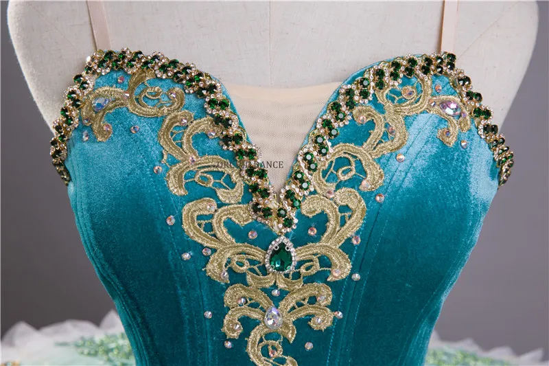 Professional Performance Wear Kids Girls Green Classic Nutcracker Ballet Tutu Costumes