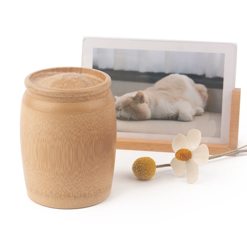 biodegradable natural Bamboo tube urn Pet Cremation Urns cylinder pet ashes bamboo scatter tube dog ashes keepsake eco friendly