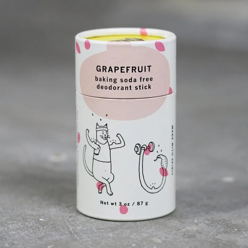 Custom Eco-Friendly Cardboard Push-up Tube with Wax Paper Lining for Lip Balm Deodorant Stick Packaging Cosmetic Use