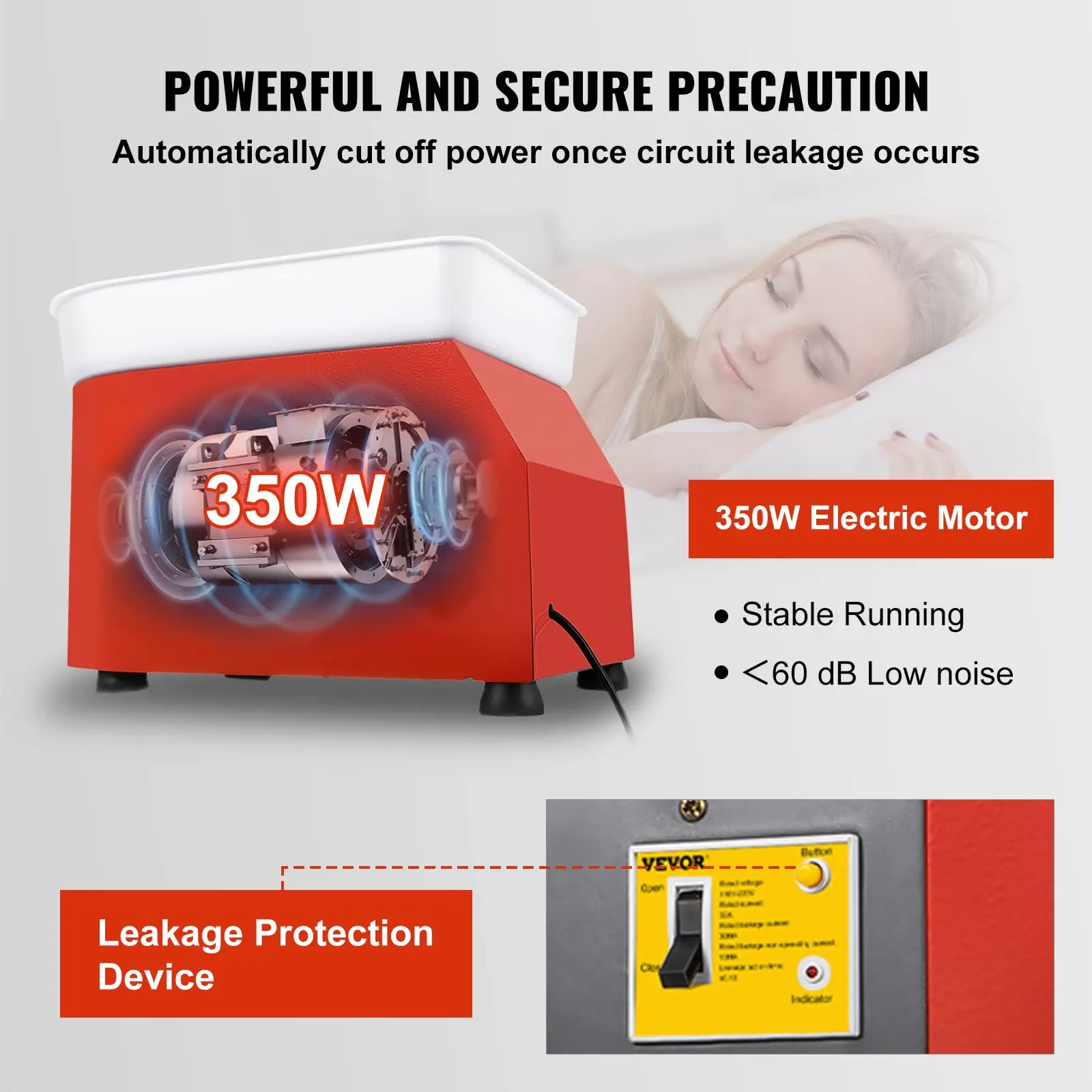 Xin Bowen Electric Pottery Wheel with Foot Pedal ABS Basin Electric Pottery Wheel 350W 110V for Ceramic Work Clay Art Craft