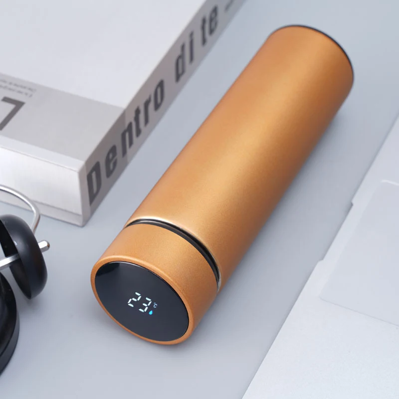 Wholesale stainless steel double wall vacuum tumbler Insulated Water Bottle LED Digital Temperature Display Smart Thermos Cup