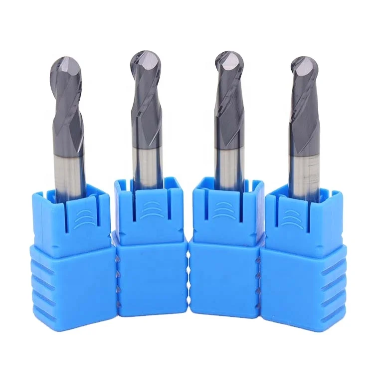 YRN Endmill Solid 1 mm Carbide 2 Flute Ball Nose End Mill For Wood