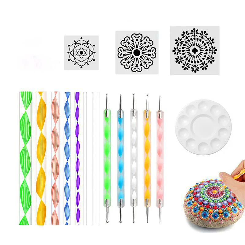 Metal Pottery Mandala Painting Dotting Acrylic Dowel Rods Art Tools
