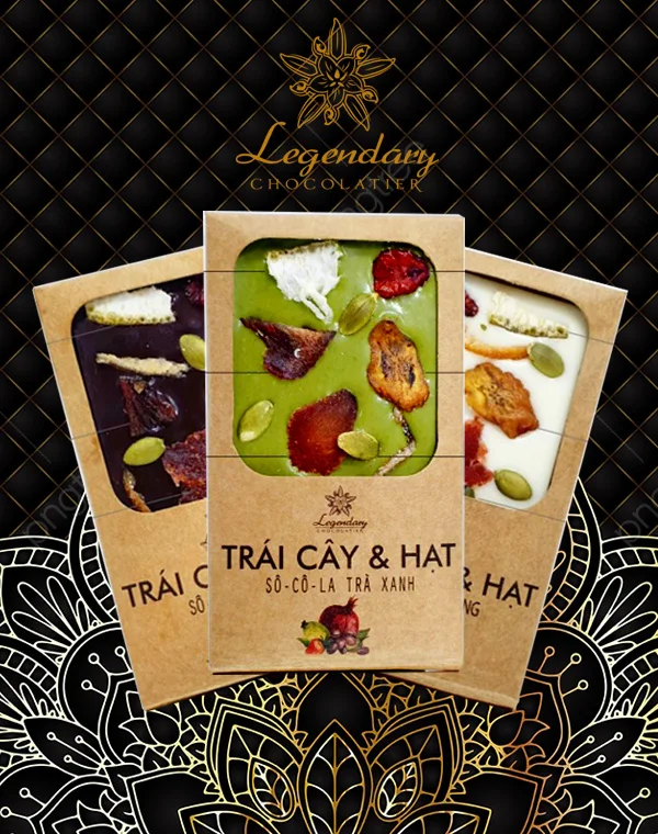 Flower and nuts chocolate bar