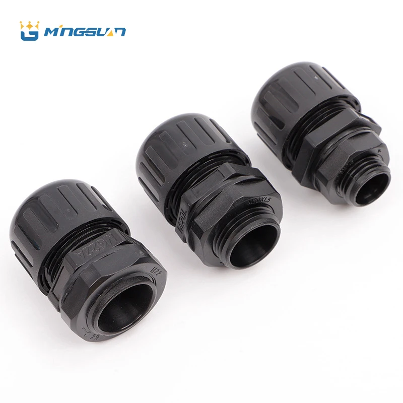 Tube Connector Gland Waterproof Nylon Joint Cable, Corrugated Tubing Fittings, Gland Connector, Flexible Conduit, PG36