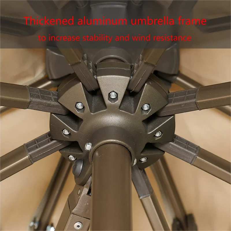 Garden Patio European Style Led Parasol Roma Solar Light Umbrella For Coffee Shop