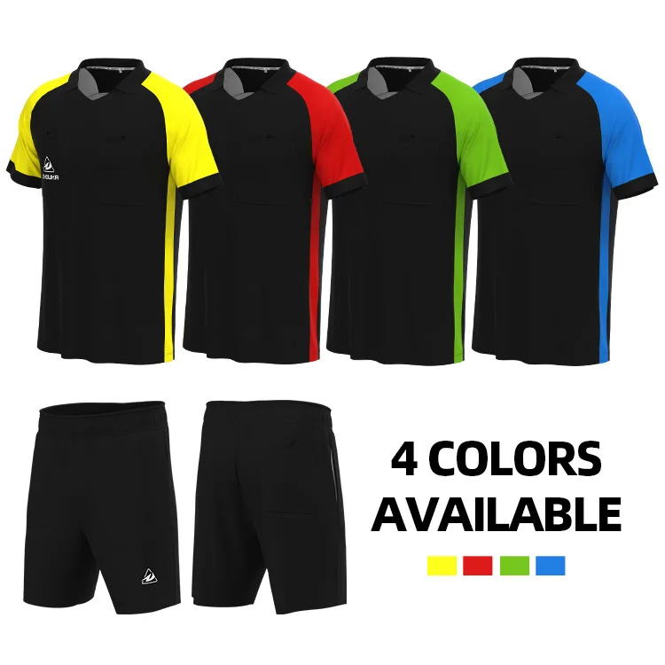 custom soccer uniforms sets Sports breathable Football Jersey referee uniform sublimation Soccer Jersey