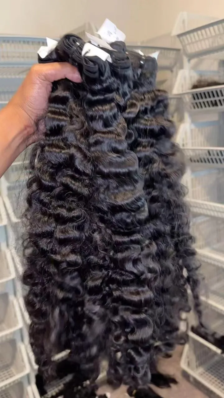 Wholesale Factory Price Burmese Curly Hair Vendor Unprocessed Human Deep Curly Raw Burmese Curly Virgin Hair For Women
