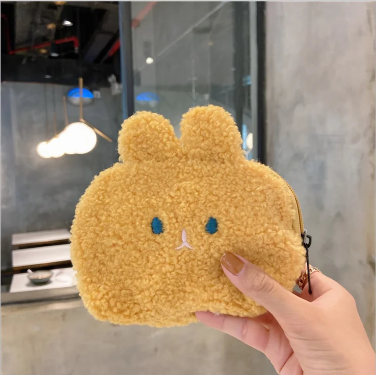 
wholesale new trendy cartoon plush mini Rabbit coin purse bag 