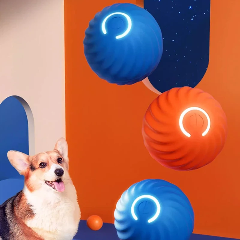 New Electric Smart Durable TPR Dog Chew Chase Toy Gravity Jumping Ball Interactive Dog Toy Bite-resistant Ball