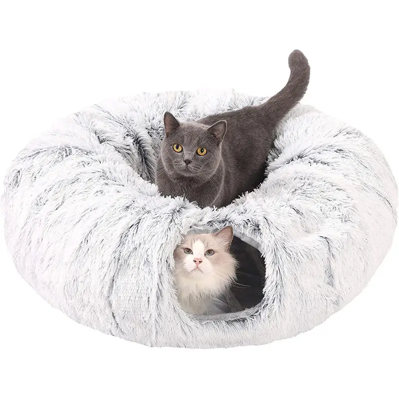 Wholesale Custom Cat Play Tunnel Cat Tunnel Bed Soft Plush Nest for Pets Felt Cat Cave Pet Nest