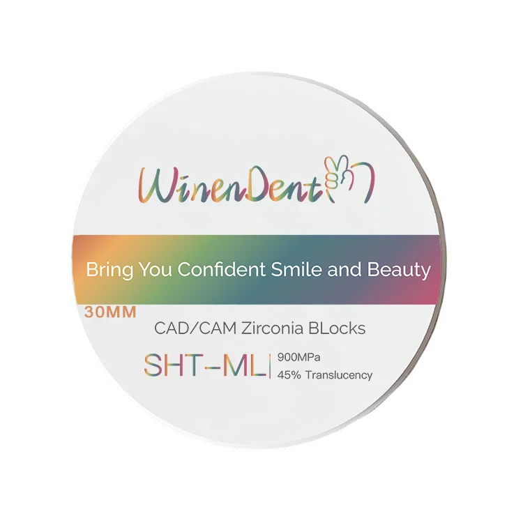 Ceramic Zirconia Block SHT-ML 98MM 30MM Dental Lab Super Translucency Dental Zirconia Disc