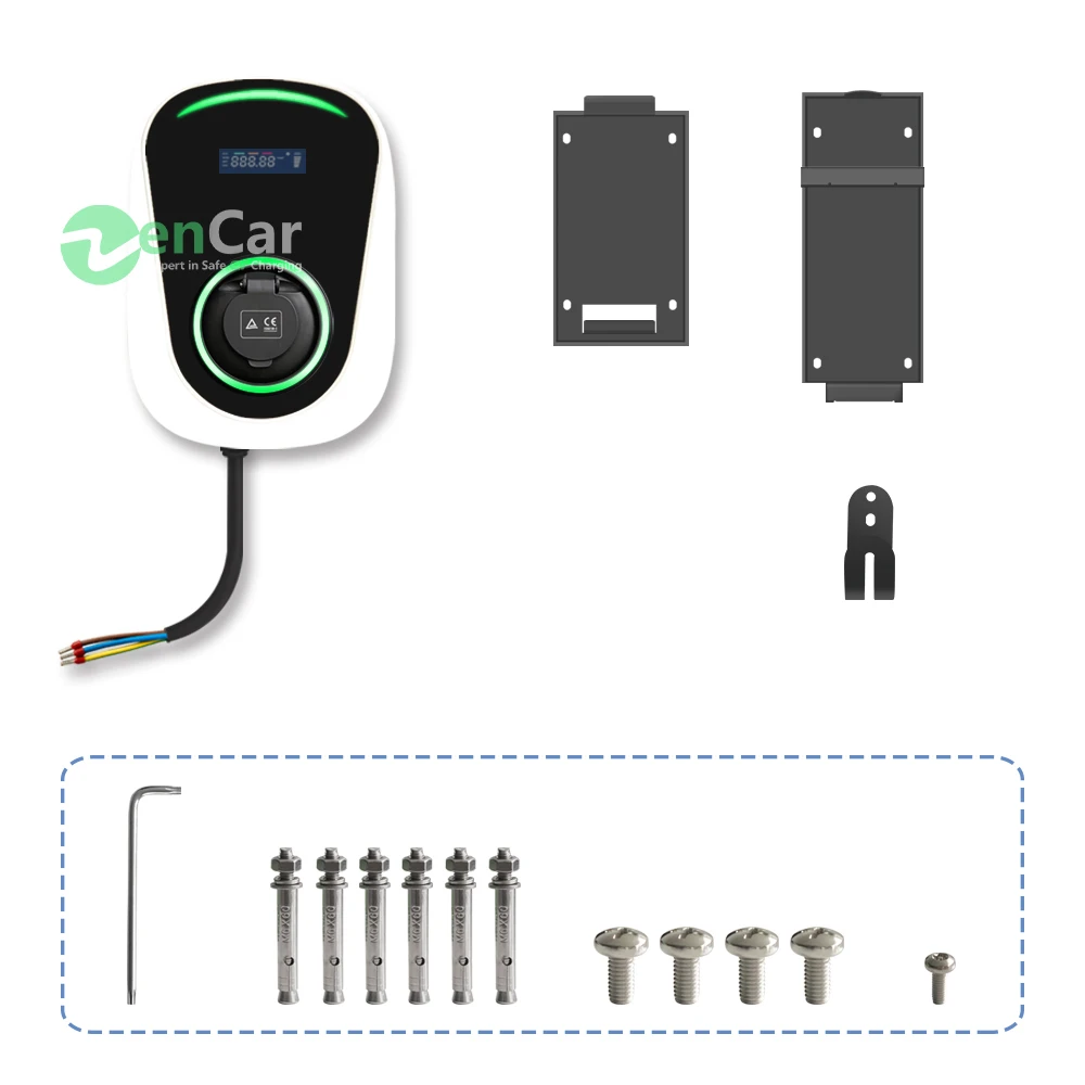 Высокое качество 32a ev Зарядки станции 7.2KW Wallbox IEC 62196 Тип входа 2 разъем ev разъемы Zencar Duosida wallbox