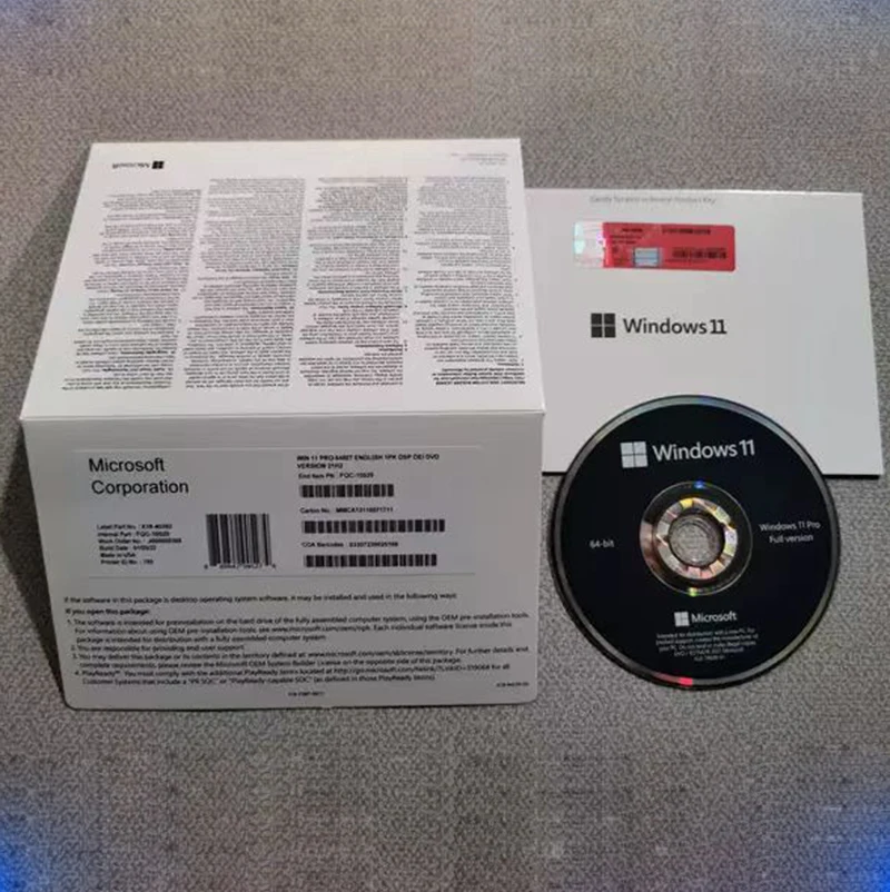 Windows 11 Professional  Windows 11 Pro Oem Dvd Full Package English Language 12 Month Guaranteed UPS DHL FedEx Free Shipping