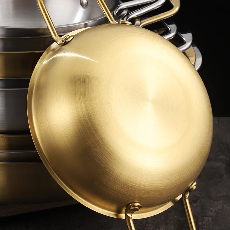 Hot sale stainless steel large capacity cooking pot induction hot pot shabu shabu pot